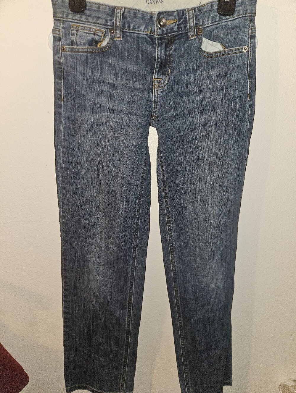 Lands End  Canvas Low Rise Straight Jeans Size 27